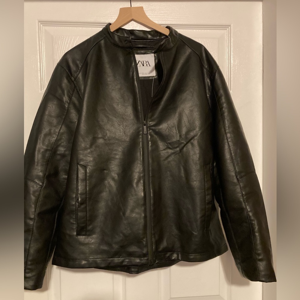 NWO. Zara Biker Leather Jacket XL Men’s